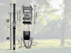 Schaukel Baumaufhangung - Mit Schloss, 500 Cm