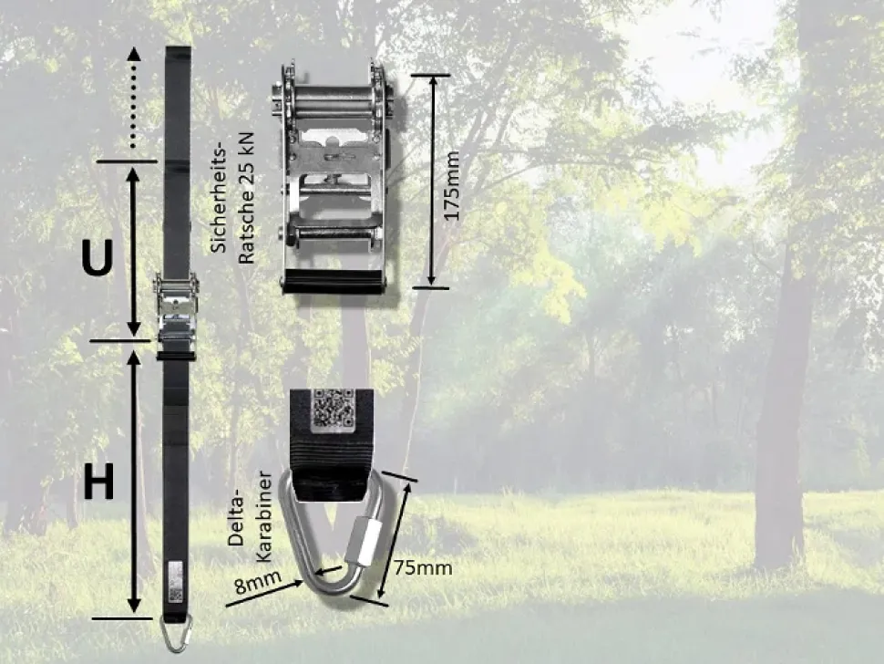 Schaukelbefestigung Baumratsche, 400 Cm