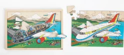Schichten-Puzzle - Im Flugzeug