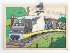 Schichten-Puzzle - Im Zug