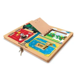 Schlossbrett Mit 4 Riesenschlossern