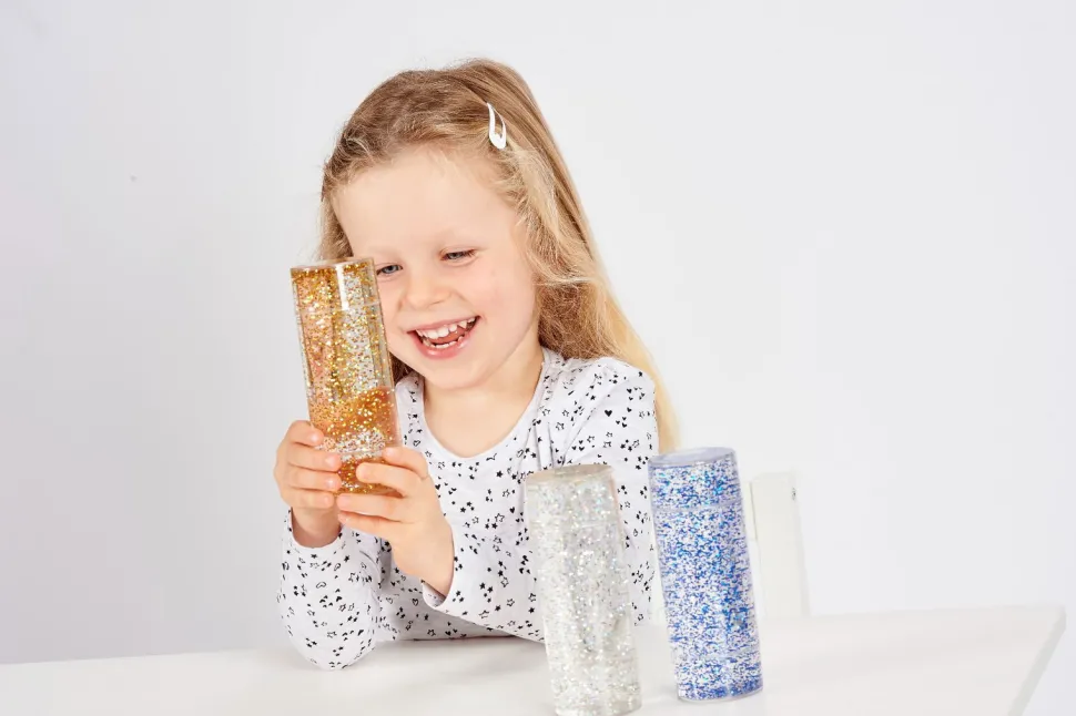 Sensorikrohre - Glitzersturm, 3 Stk.