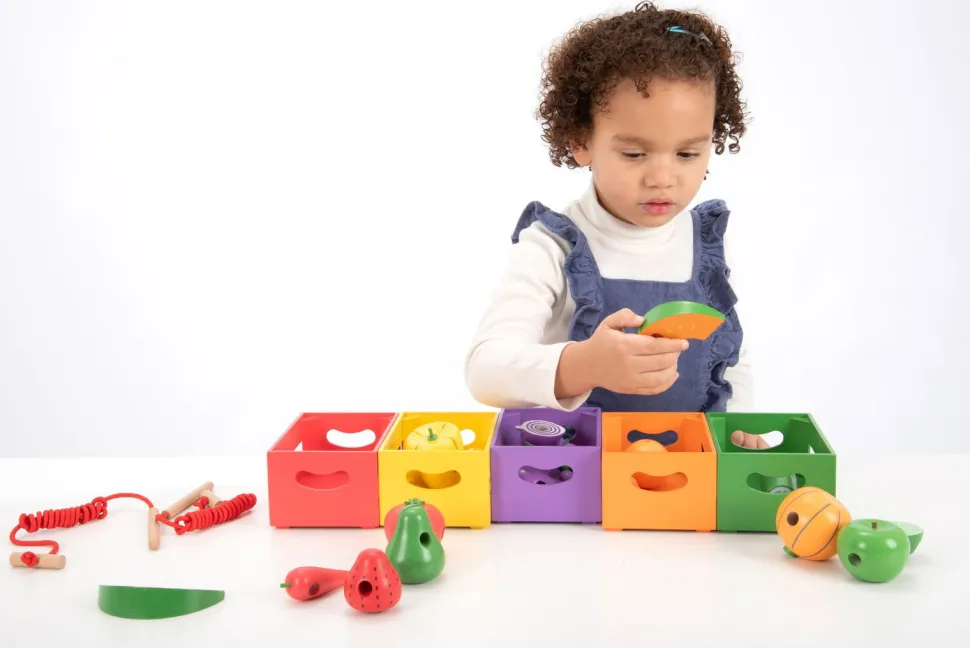 Sortier Die Kisten Nach Farben - Gemuse Und Obst