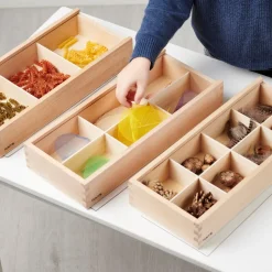 Sortierkasten Aus Holz Mit Scheibe, 3 Stk