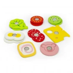 Spielessen - Aufschnitt Aus Holz, Mit Klett