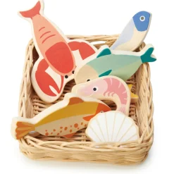 Spielessen - Fischkorb M. Meeresfruchten, 7 Teile