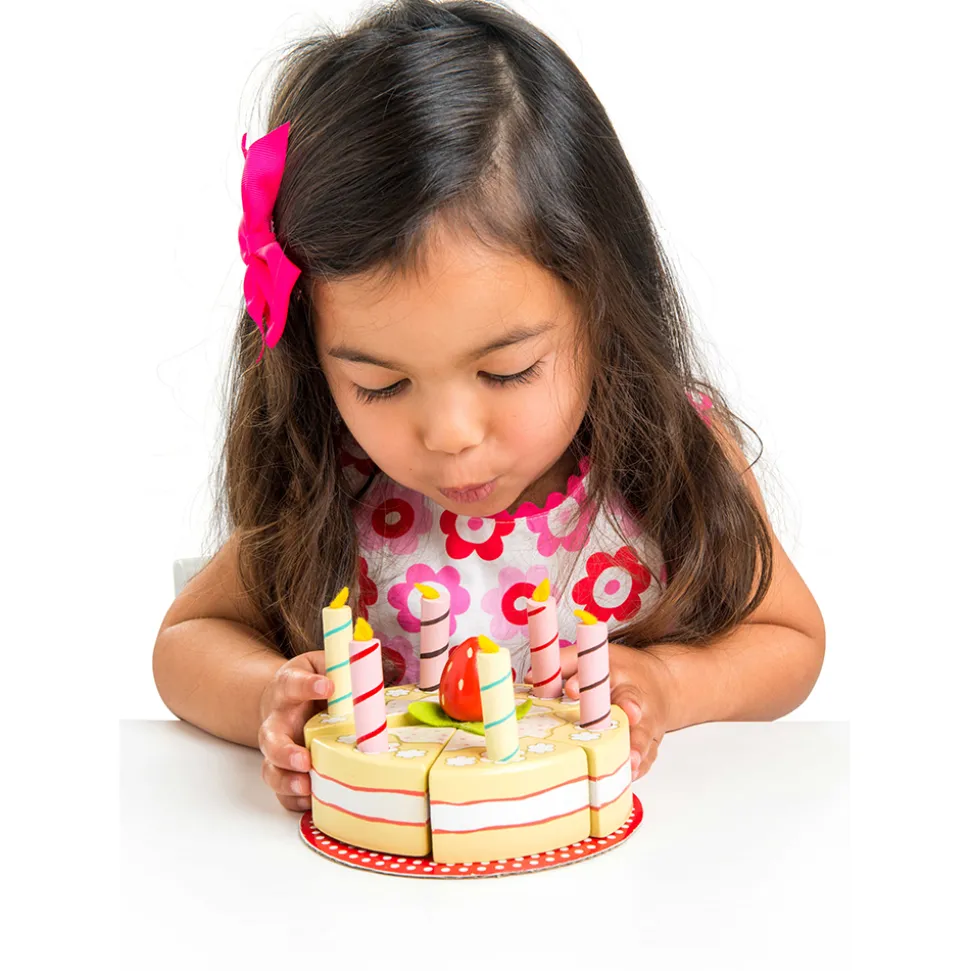 Spielessen - Geburtstagstorte M. Kerzen, Aus Holz