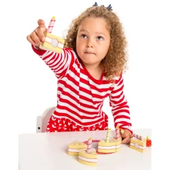 Spielessen - Geburtstagstorte M. Kerzen, Aus Holz