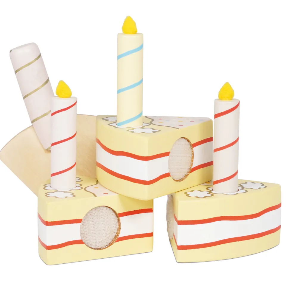Spielessen - Geburtstagstorte M. Kerzen, Aus Holz