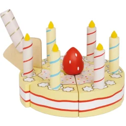 Spielessen - Geburtstagstorte M. Kerzen, Aus Holz