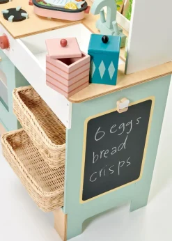 Spielkuche Aus Holz M. Mikrowelle, Inkl. Zubehör