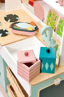 Spielkuche Aus Holz M. Mikrowelle, Inkl. Zubehör