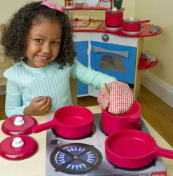 Spielkuche Zubehör - Topfset Aus Holz Mit Zubehör