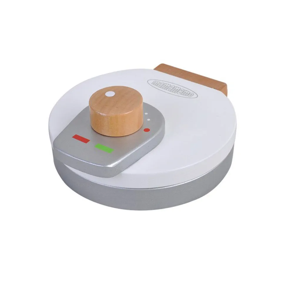 Spielkuche Zubehör - Waffeleisen Aus Holz, Weis