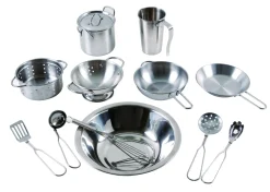 Spielset Kuche Aus Rostfreiem Stahl - 12-Teilig