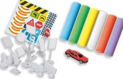 Stadtverkehr - Auto, Strasenschilder Und -Kreide