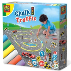 Stadtverkehr - Auto, Strasenschilder Und -Kreide