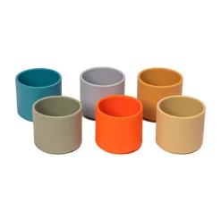 Stapelbecher Aus Silikon - Naturfarben, 6 Stk.