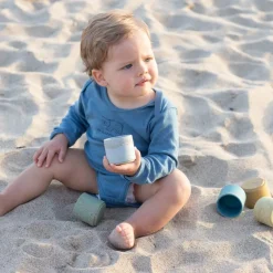 Stapelbecher Aus Silikon - Naturfarben, 6 Stk.