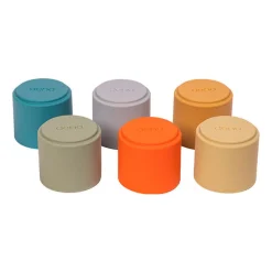 Stapelbecher Aus Silikon - Naturfarben, 6 Stk.