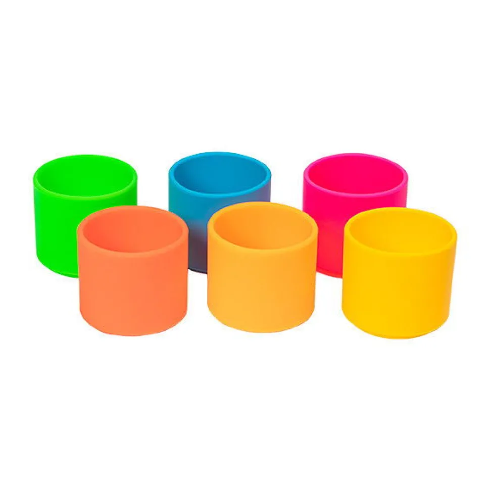 Stapelbecher Aus Silikon - Neonfarben, 6 Stk.