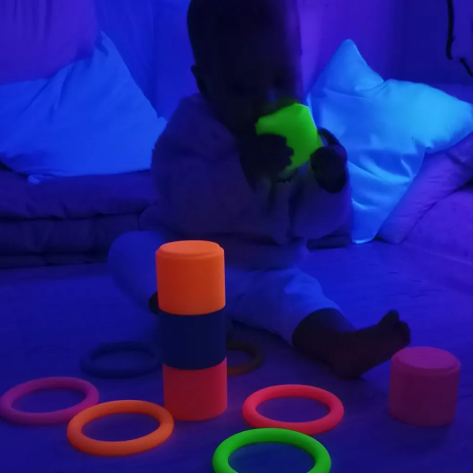 Stapelbecher Aus Silikon - Neonfarben, 6 Stk.