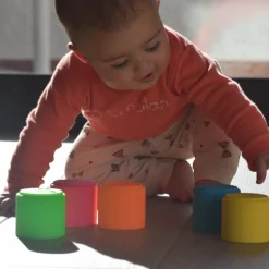 Stapelbecher Aus Silikon - Neonfarben, 6 Stk.