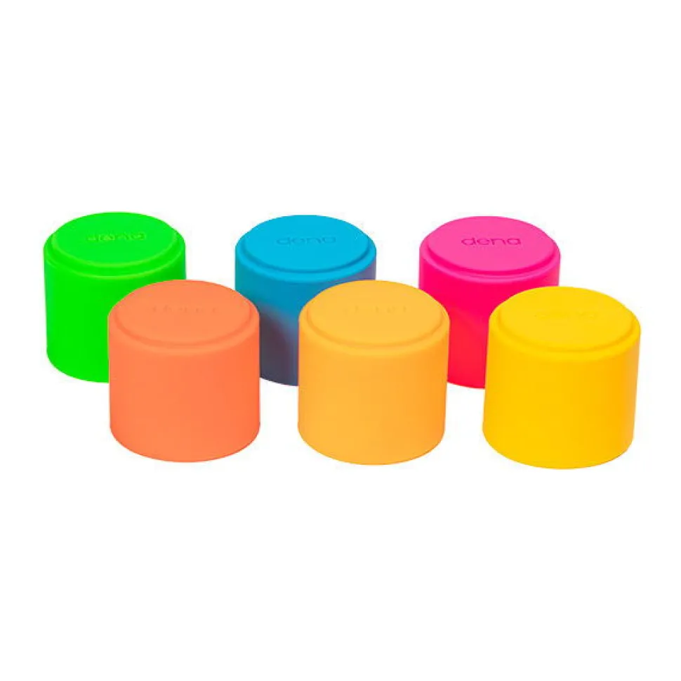 Stapelbecher Aus Silikon - Neonfarben, 6 Stk.