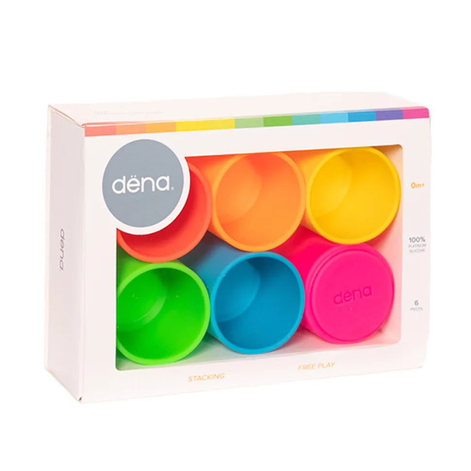 Stapelbecher Aus Silikon - Neonfarben, 6 Stk.