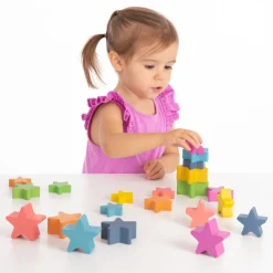 Sterne Aus Holz, Regenbogen, 21 Stk