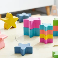 Sterne Aus Holz, Regenbogen, 21 Stk