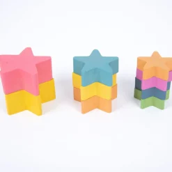 Sterne Aus Holz, Regenbogen, 21 Stk