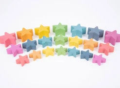 Sterne Aus Holz, Regenbogen, 21 Stk