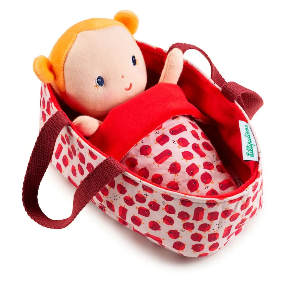 Stoffpuppe Agathe - Mit Tragetasche, 22 Cm