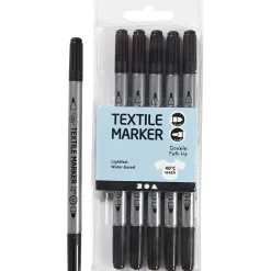 Textilfilzer - Schwarz, 6 Stk.