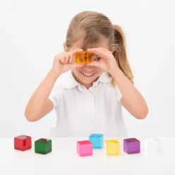 Transparente Farbwurfel, 8 Stk