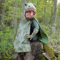 T-Rex - Umhang Mit Klauen, Grun - Gr. 4-6 J.