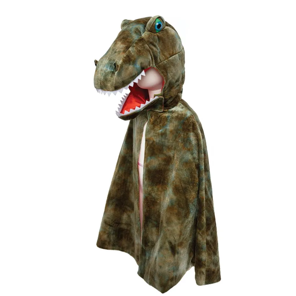 T-Rex - Umhang Mit Klauen, Grun - Gr. 4-6 J.