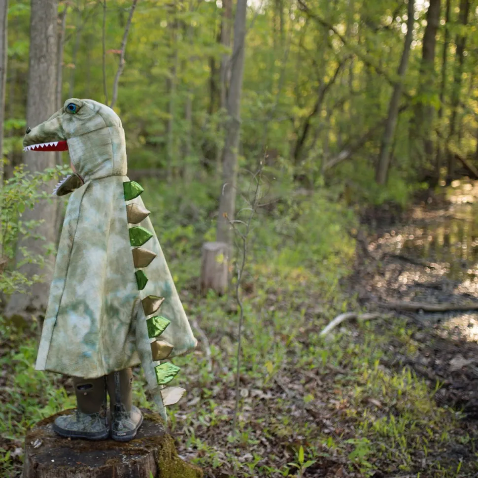 T-Rex - Umhang Mit Klauen, Grun - Gr. 4-6 J.