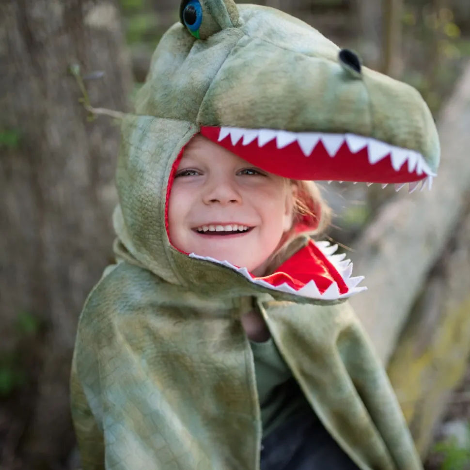 T-Rex - Umhang Mit Klauen, Grun - Gr. 4-6 J.