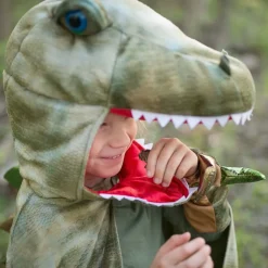 T-Rex - Umhang Mit Klauen, Grun - Gr. 4-6 J.