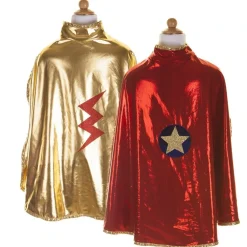 Umhang 2 In 1, Gold/Rot (5-6 J.)