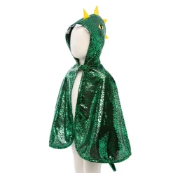 Umhang Drache - Grun/Gelb, Gr. 2-3 Jahre