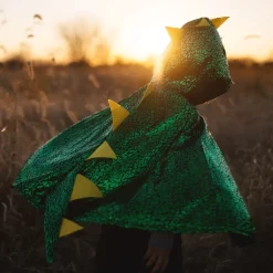 Umhang Drache - Grun/Gelb, Gr. 2-3 Jahre