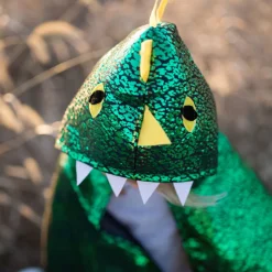 Umhang Drache - Grun/Gelb, Gr. 2-3 Jahre