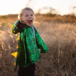 Umhang Drache - Grun/Gelb, Gr. 2-3 Jahre