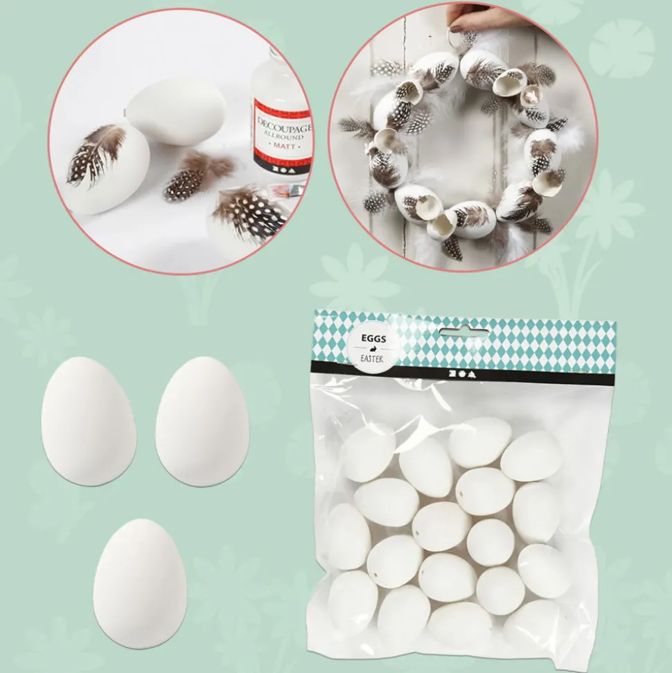 Wachteleier - H: 4 Cm, Weis, 18 Stk