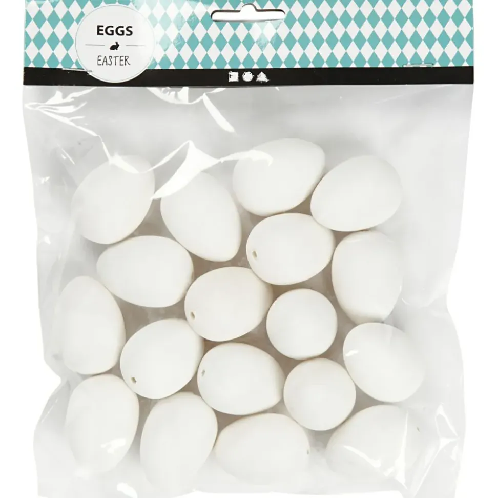 Wachteleier - H: 4 Cm, Weis, 18 Stk