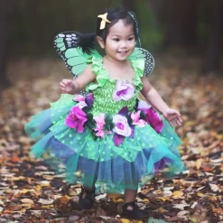 Waldfee - Kleid Mit Flugeln, Gr. 4-6 J.