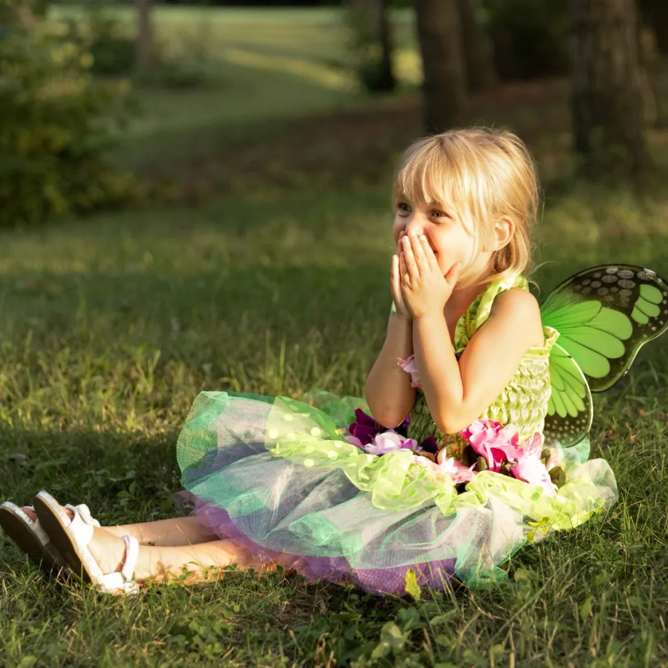 Waldfee - Kleid Mit Flugeln, Gr. 4-6 J.